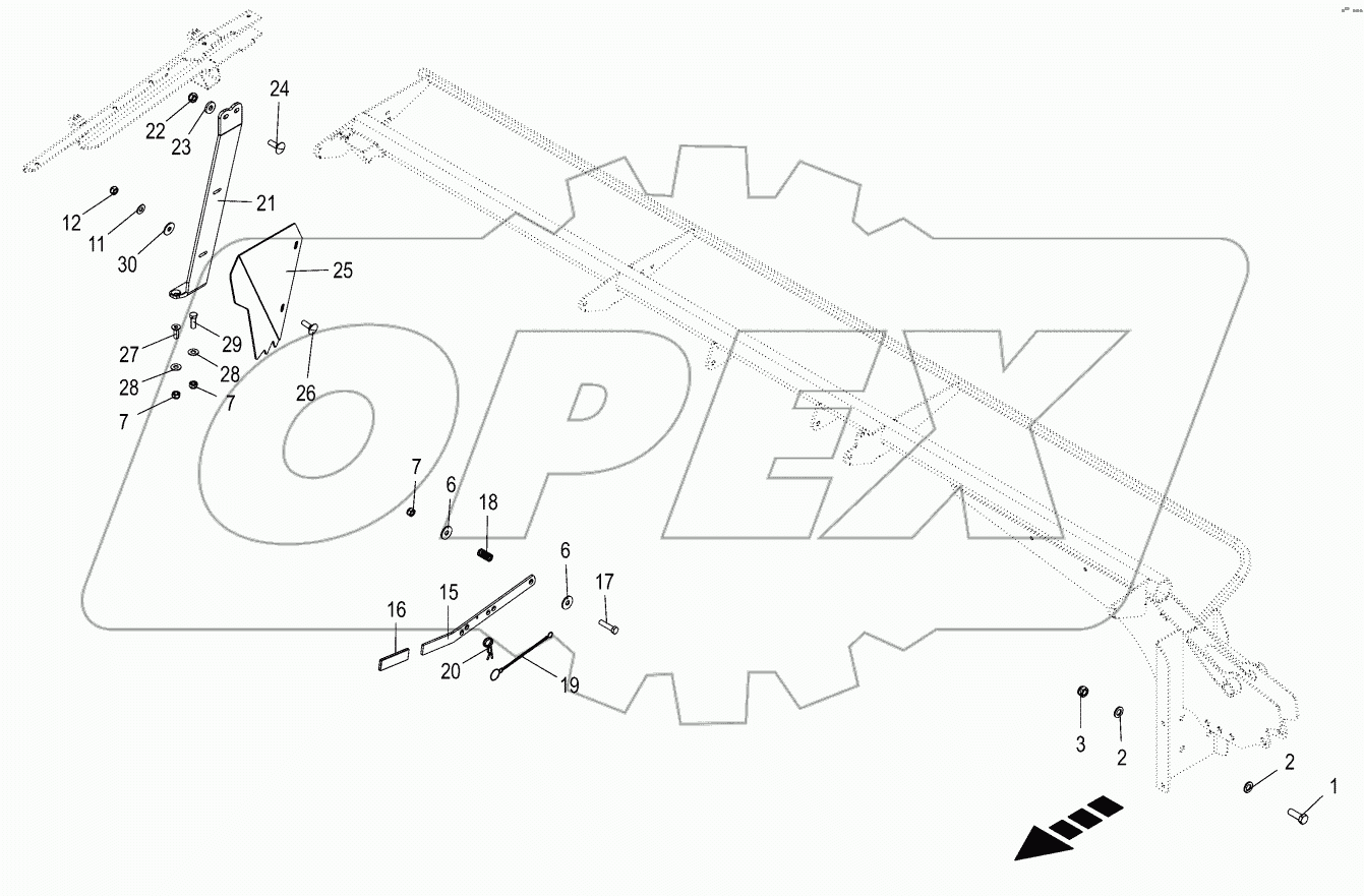 Mounting parts - protecting frame
