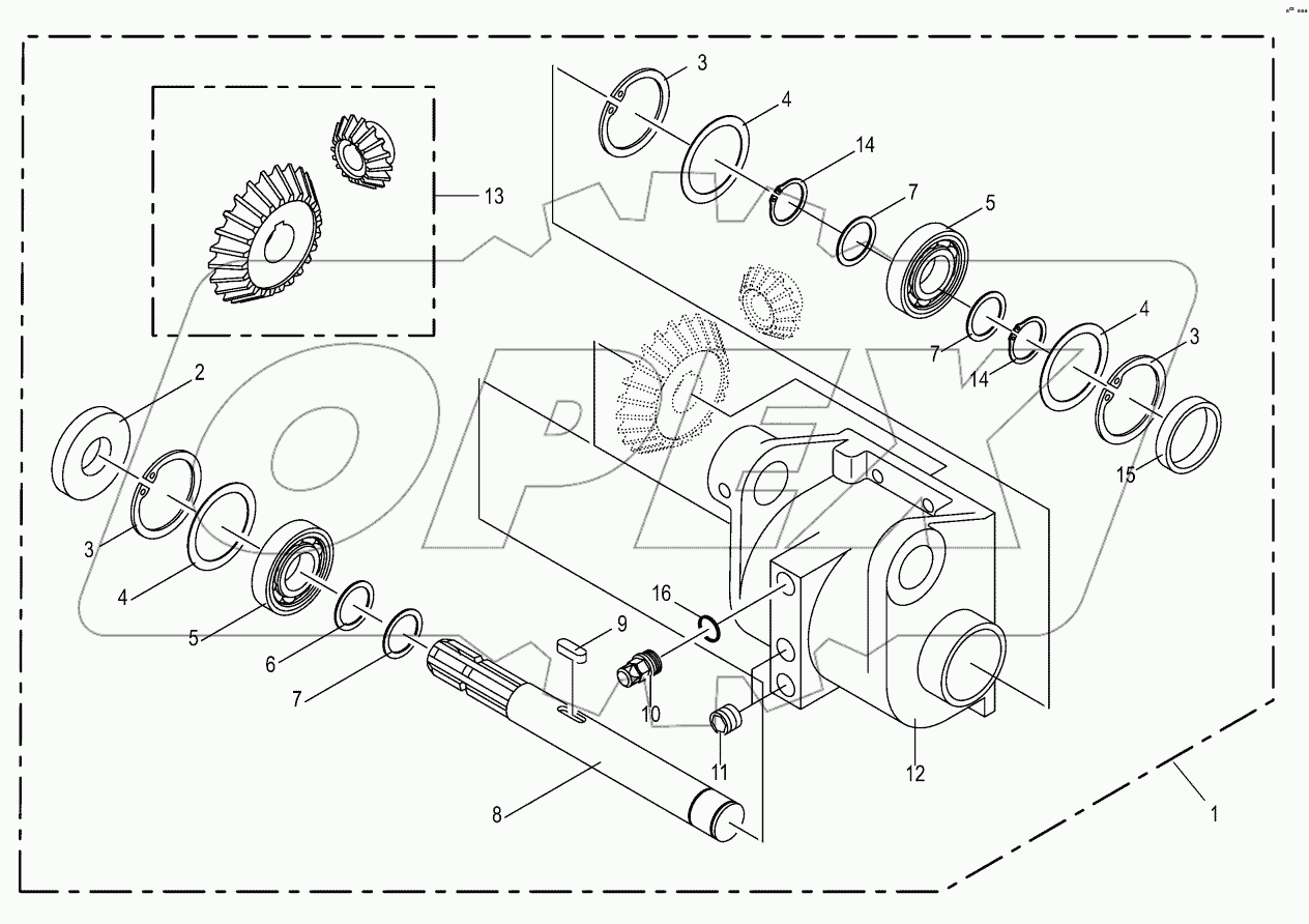 Main gearbox 1000 U/min -beige