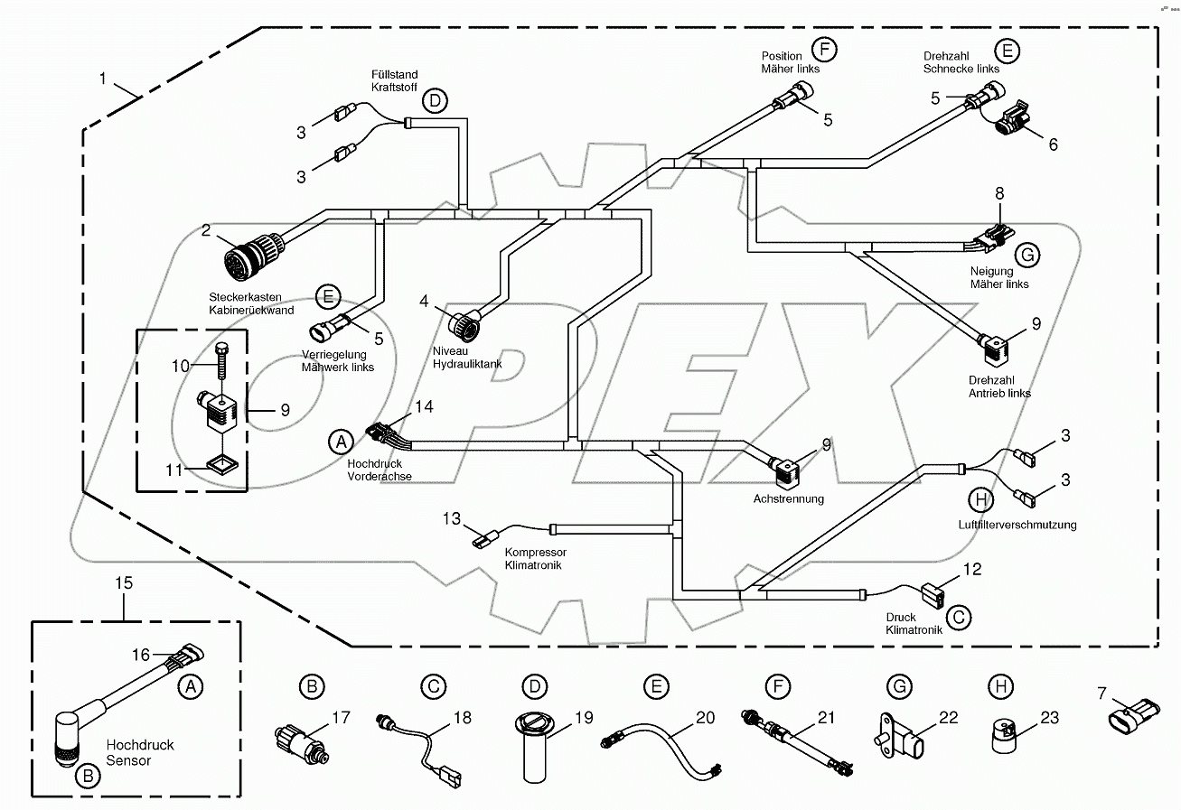 Wiring Harness - lateral left