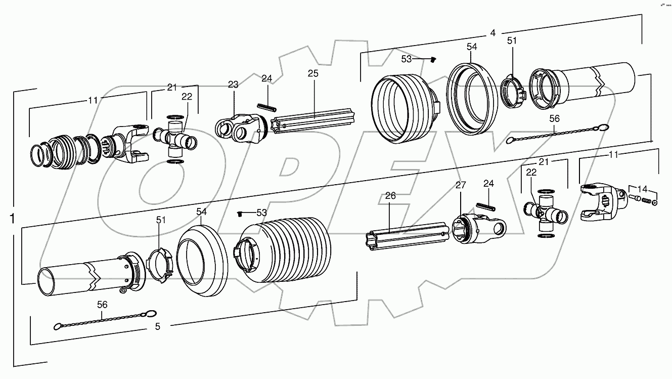 P.T.O shafts-Walterscheid 732375 - 790000