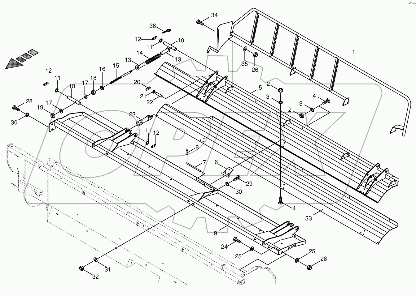 Hydraulic auger hood