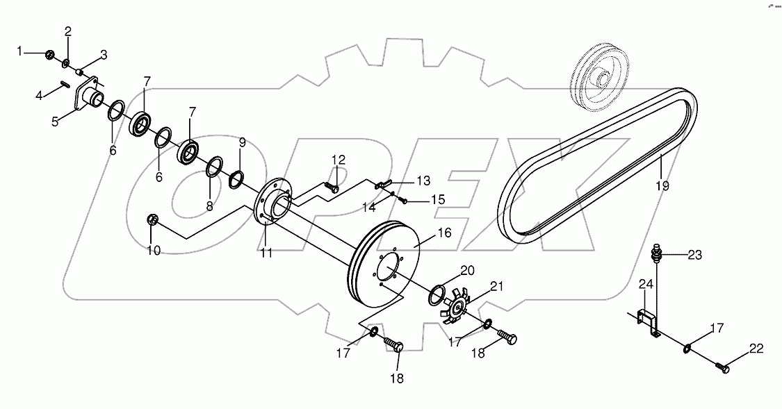 Auger gear - right and left-CRI