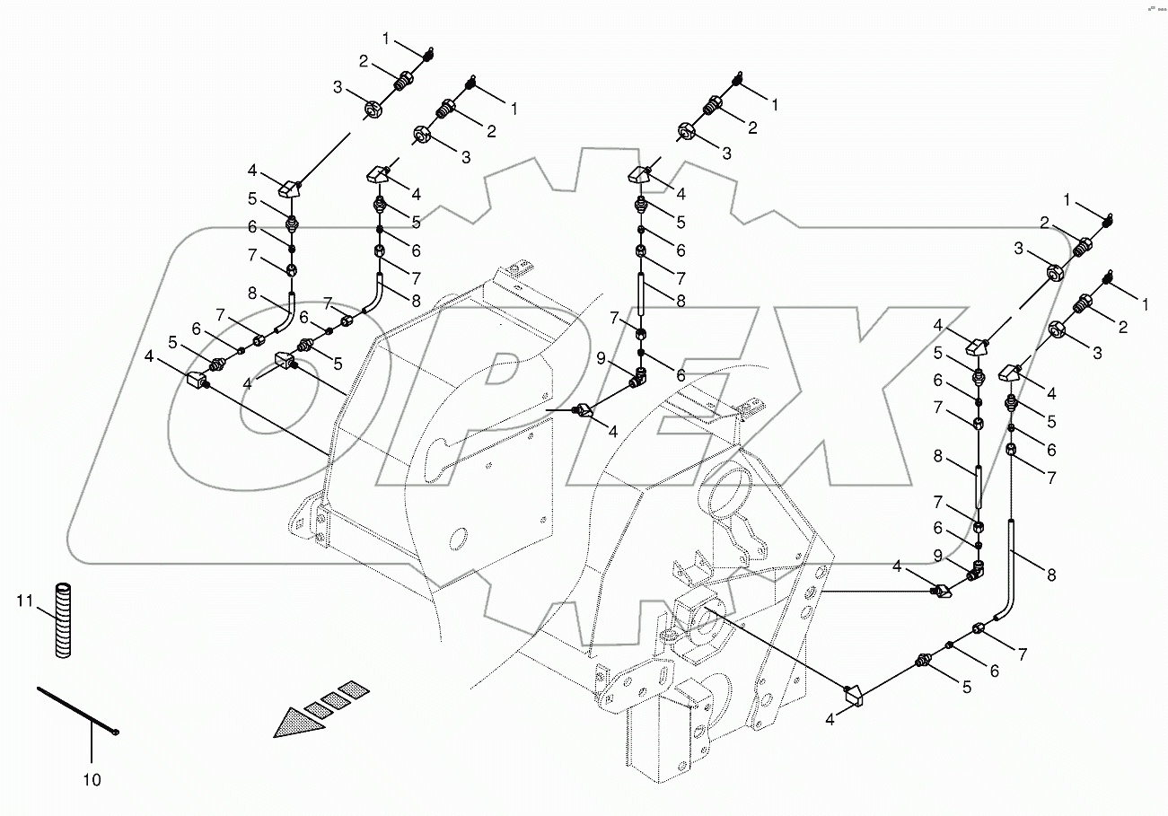 Lubricating line / grease - lateral-CRI