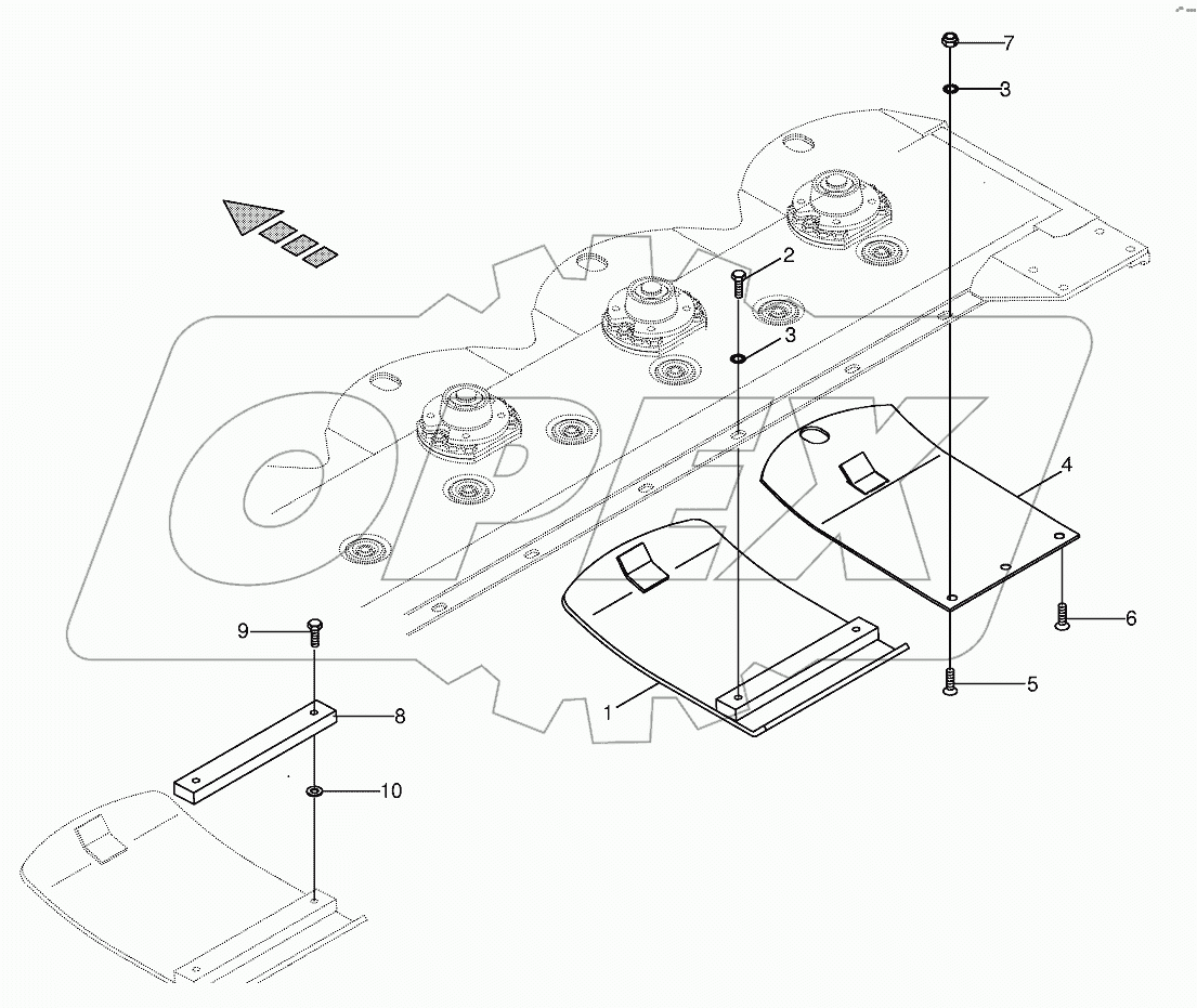 High-cut skid / Wear skid