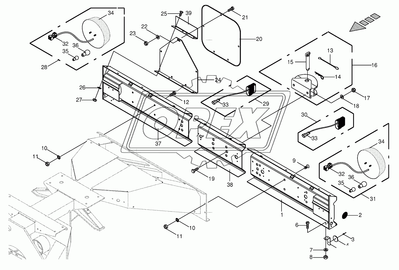 Lighting bracket/trailer hitch