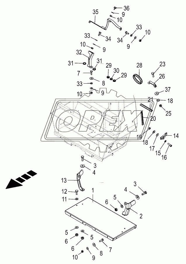 Condenser for air conditioner-mounting parts