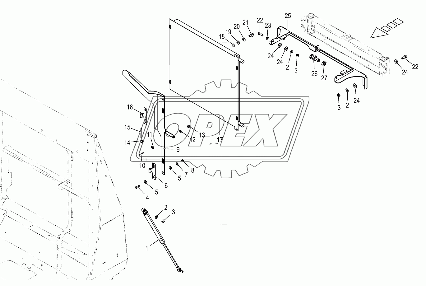 Condenser for air conditioner-swivel unit