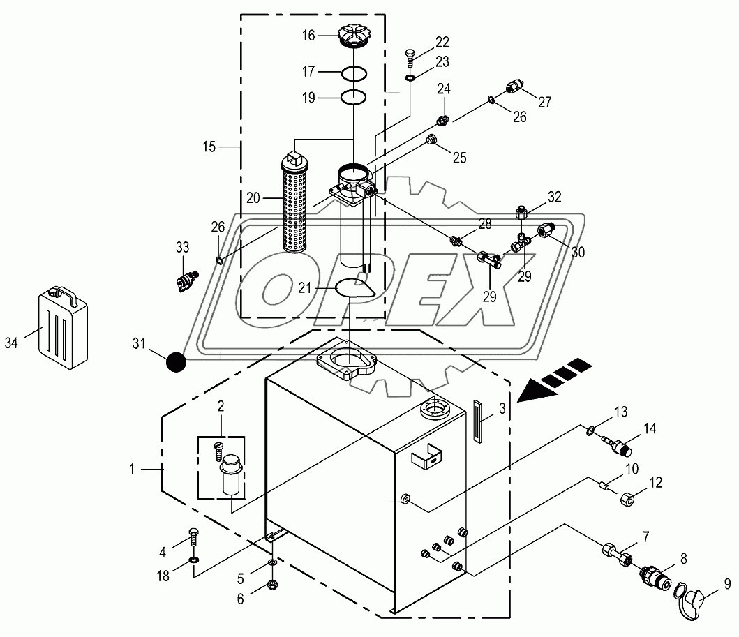 Hydraulic tank