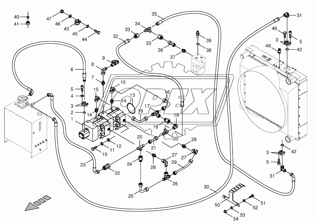 Hydr.ground drive-var.displ. pump