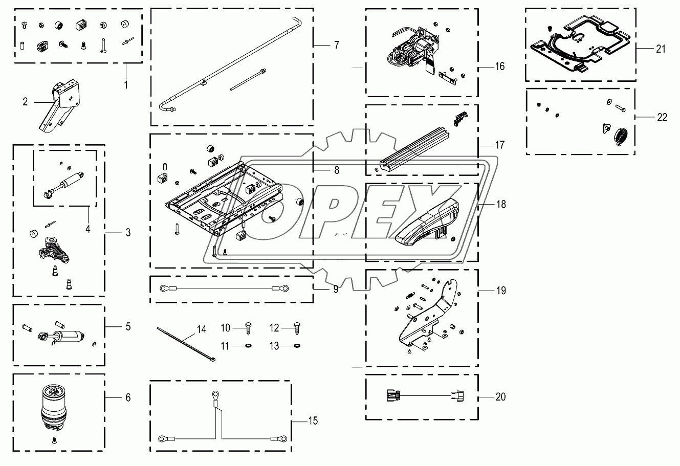 Wear parts-driver's seat-standard and activo