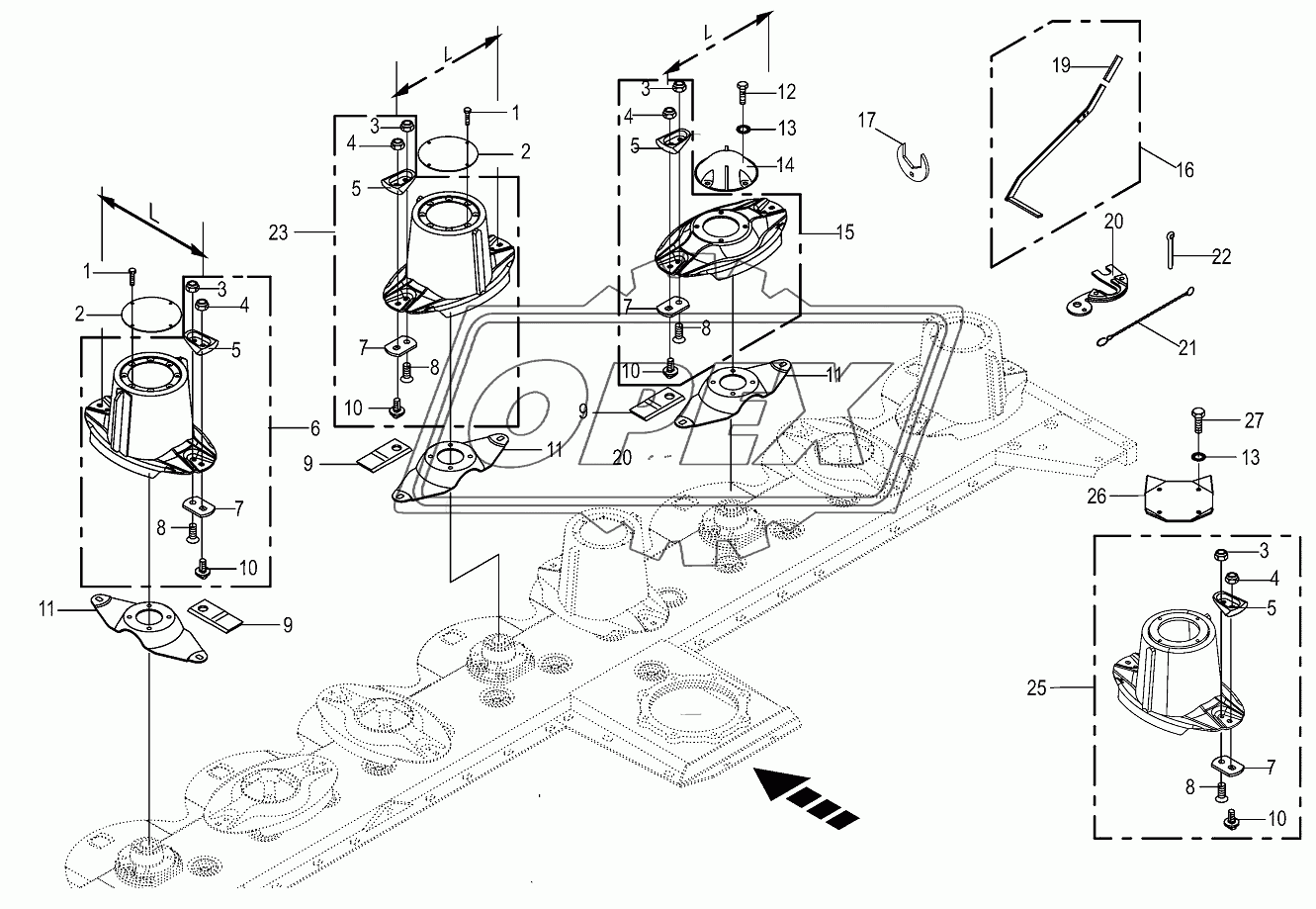 Blade quick coupler-lateral