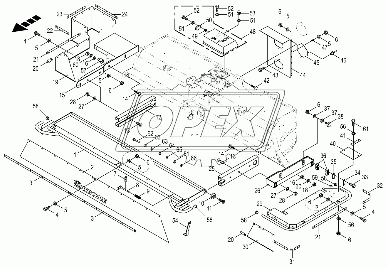 Guard for mower beam cpl.-left/right