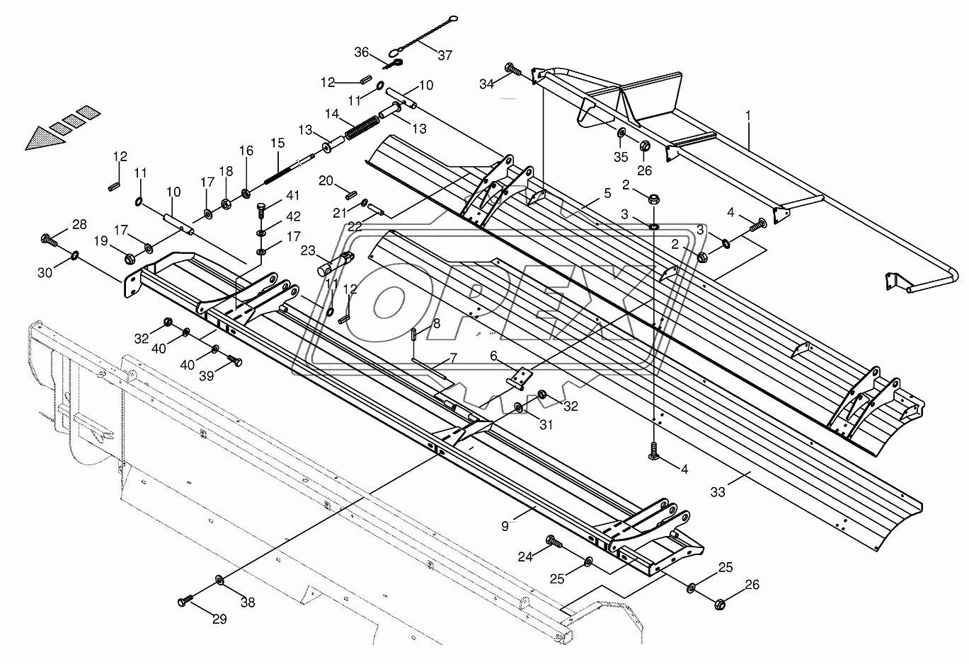 Hydraulic auger hood