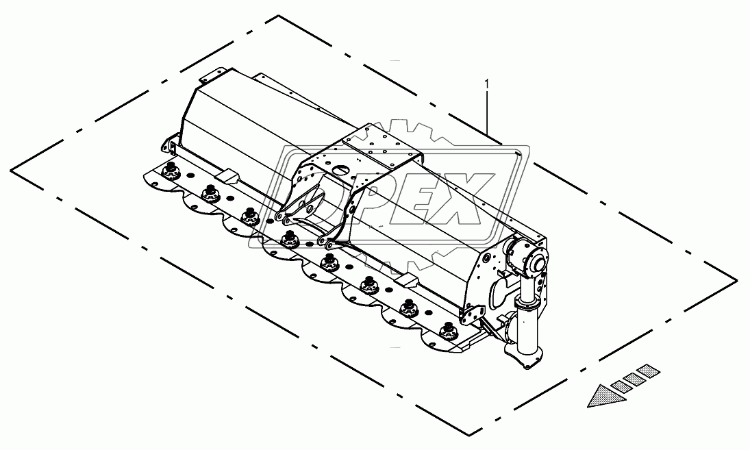 Per mower unit lateral (CRI)