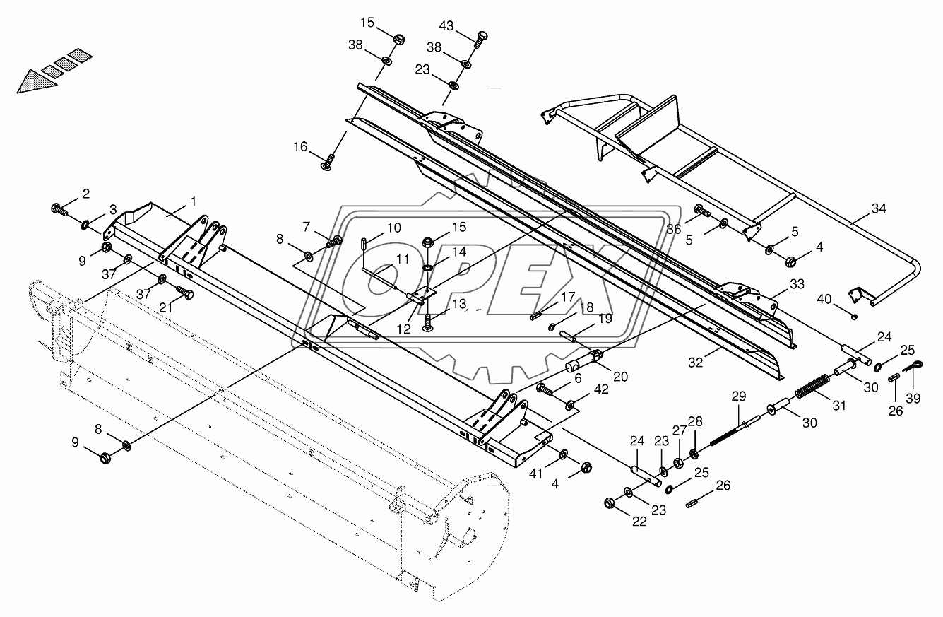 Hydraulic auger hood