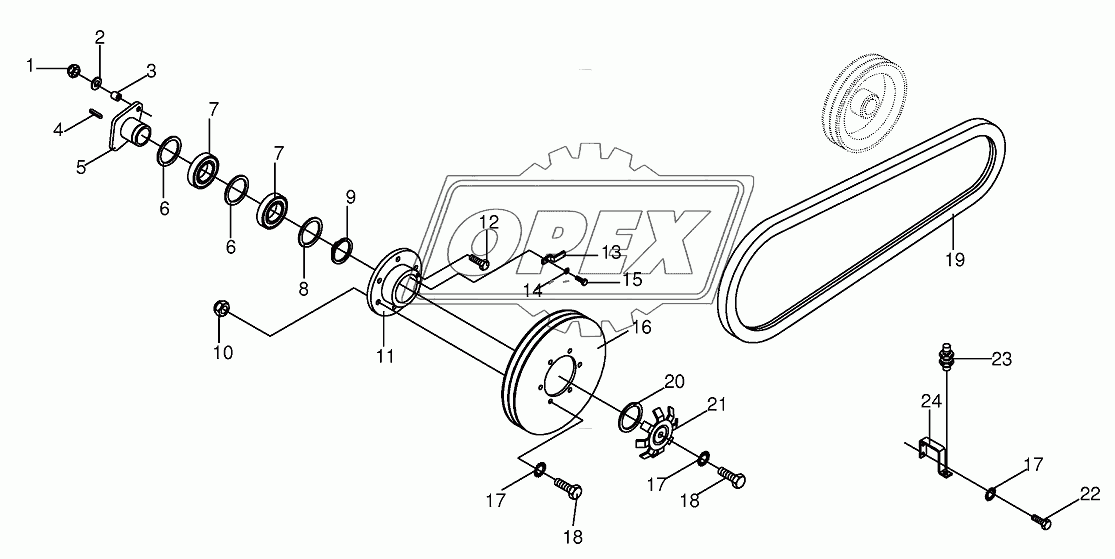 Auger gear-right and left