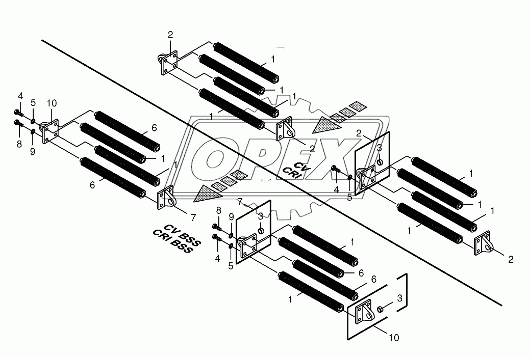 Separated spring compensation-Tension spring