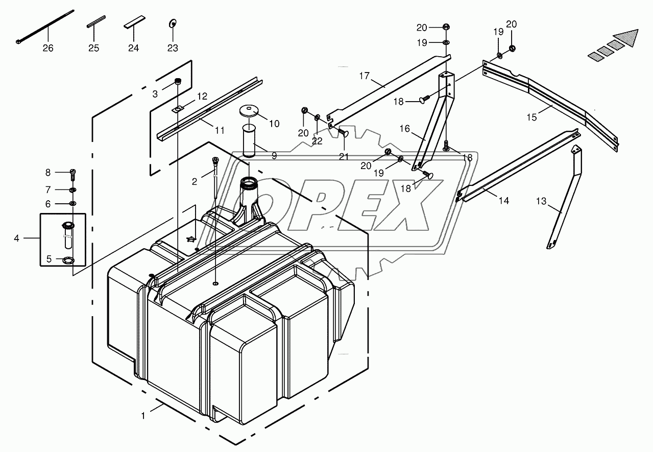 Diesel fuel tank