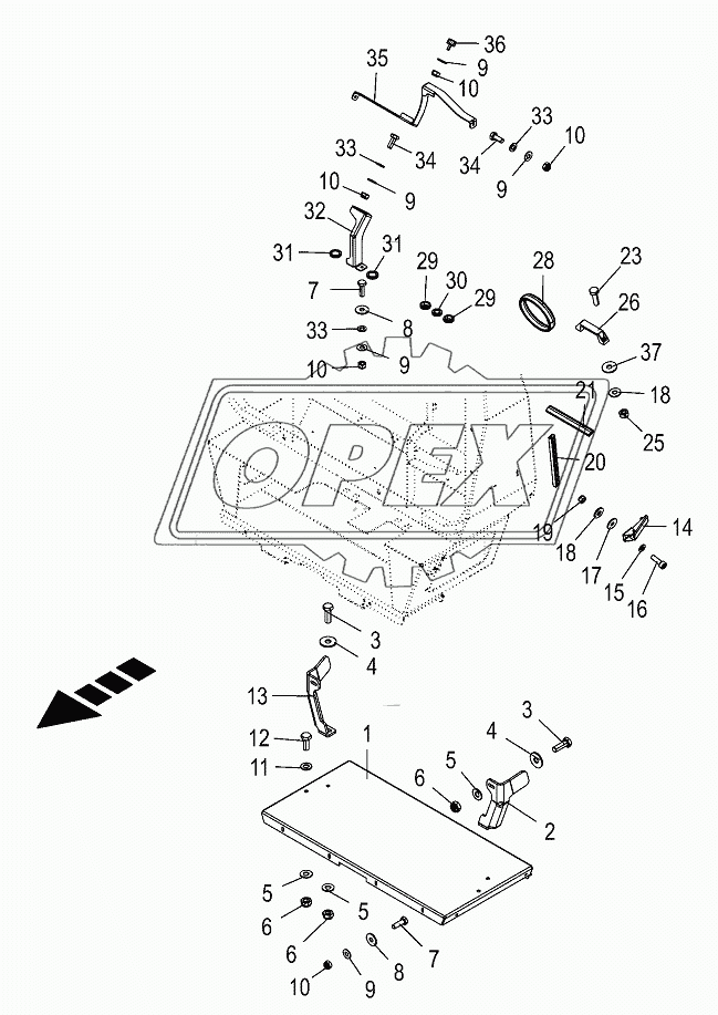 Condenser for air conditioner-mounting parts