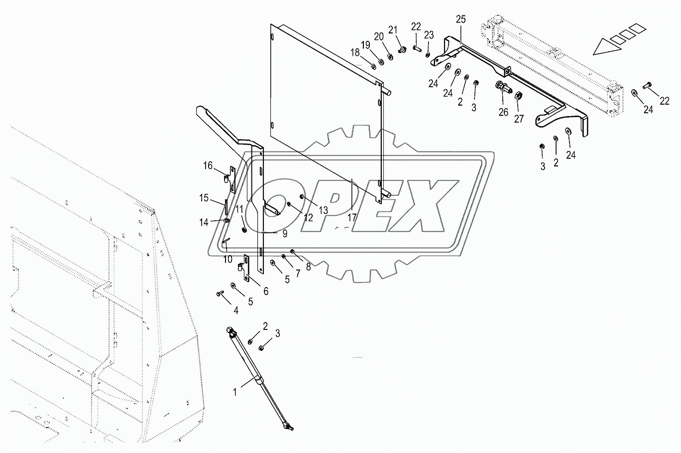 Condenser for air conditioner-swivel unit