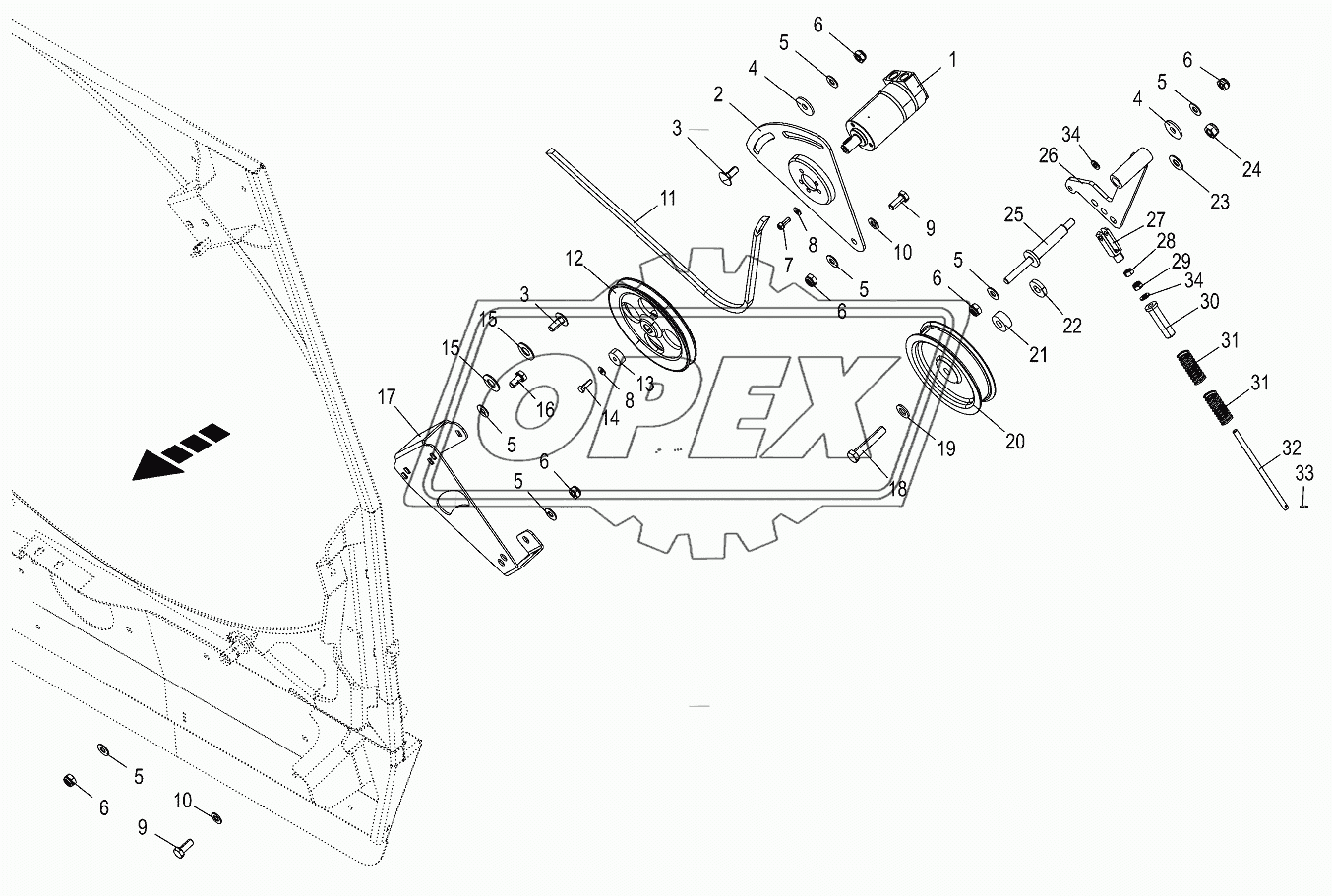 Sieve drum drive