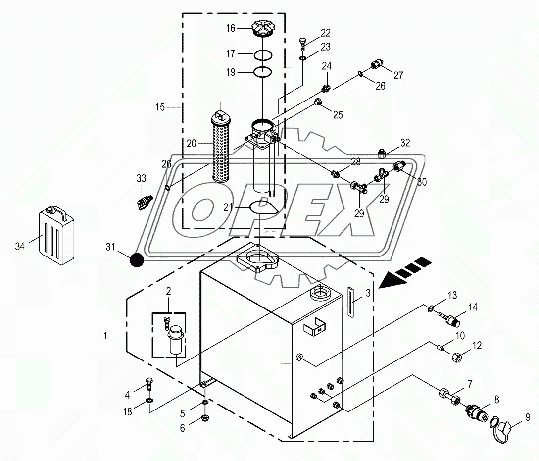 Hydraulic tank