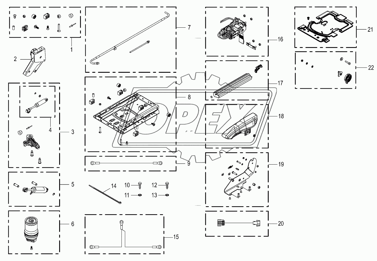 Wear parts-driver's seat-standard and activo