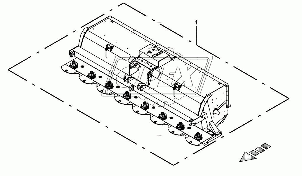 Per mower unit lateral (CV)