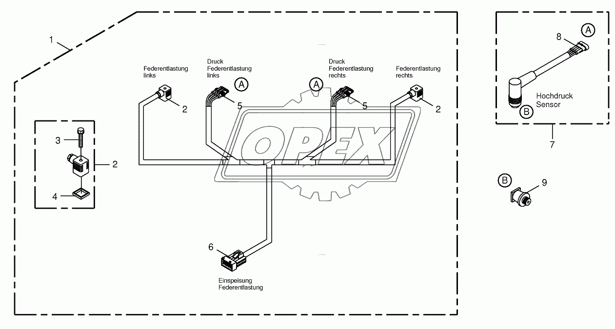 Wiring Harness-spring compensation