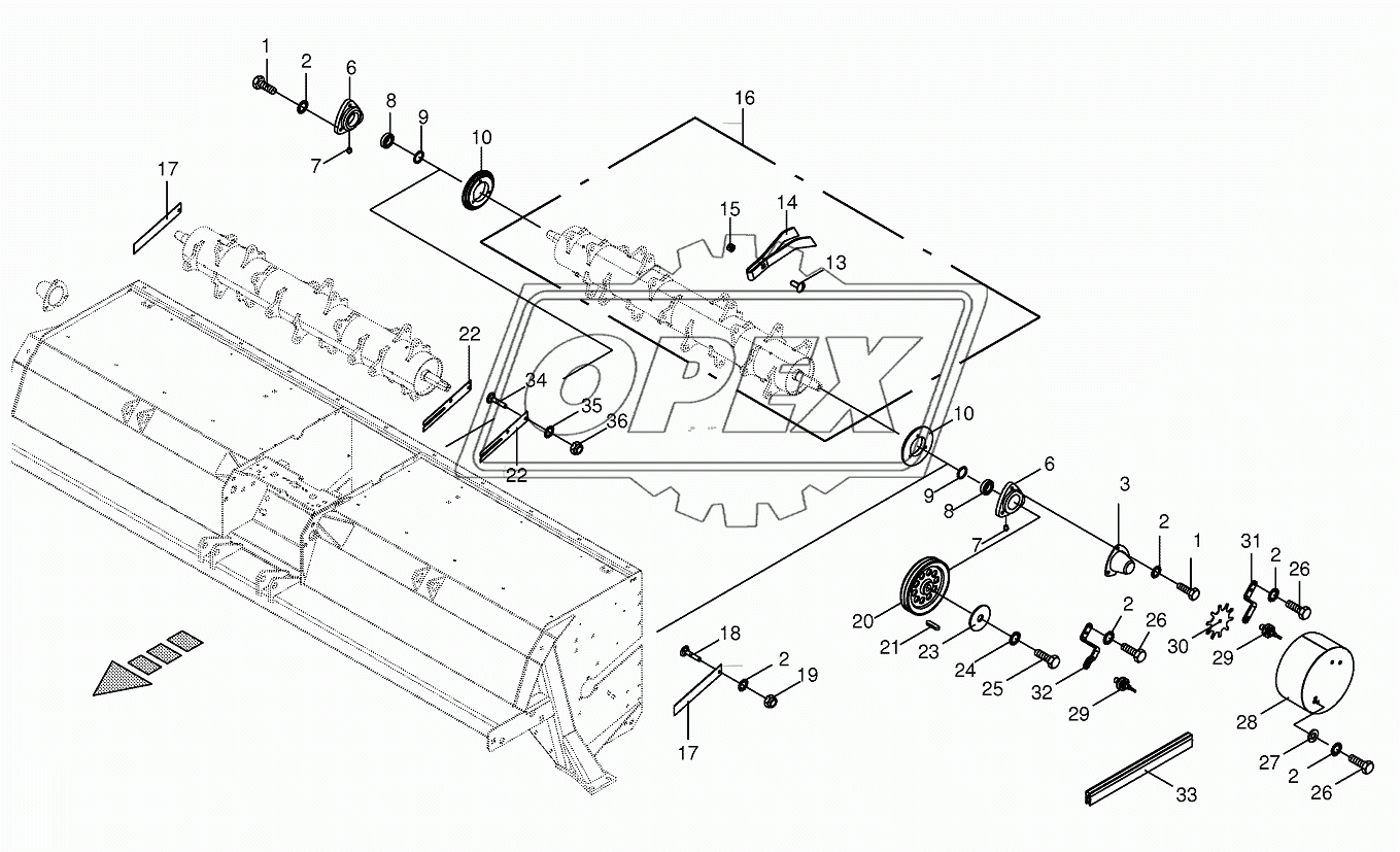 Tine conditioner-lateral