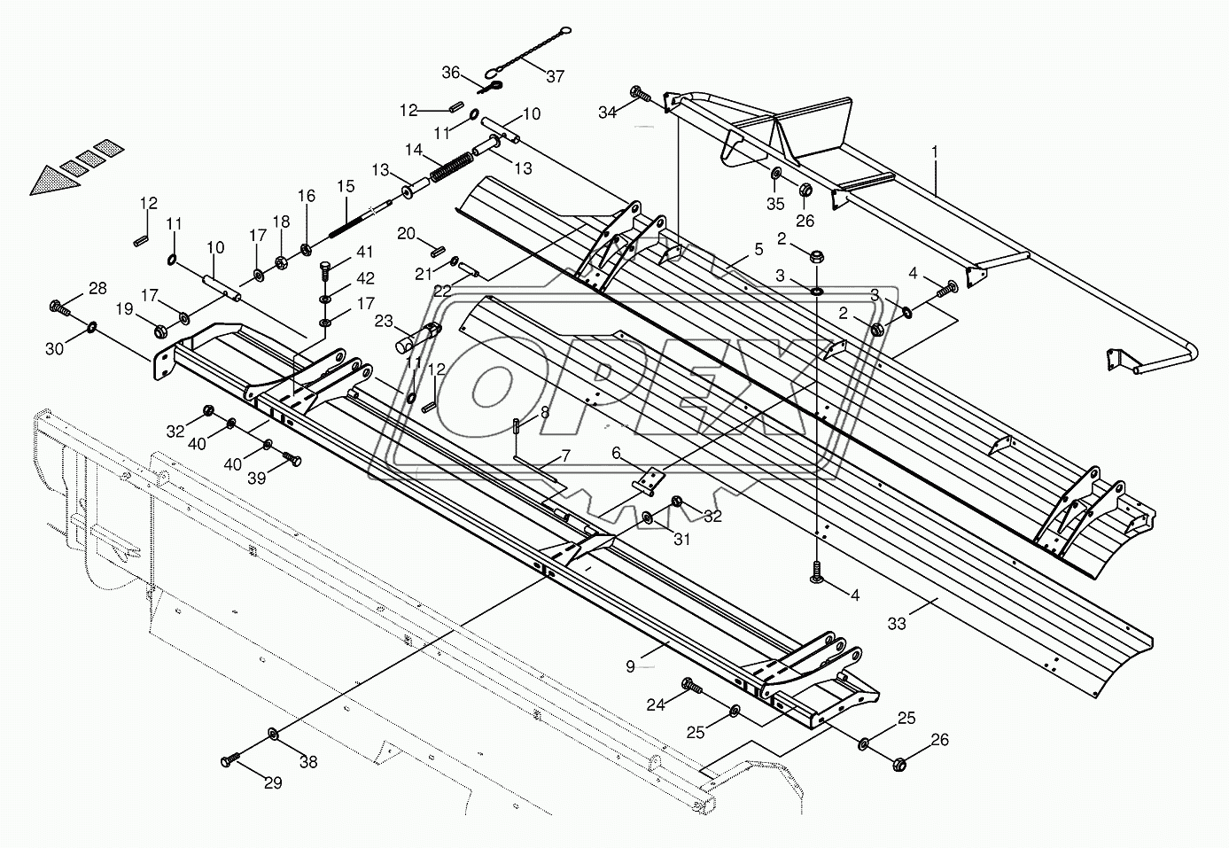 Hydraulic auger hood