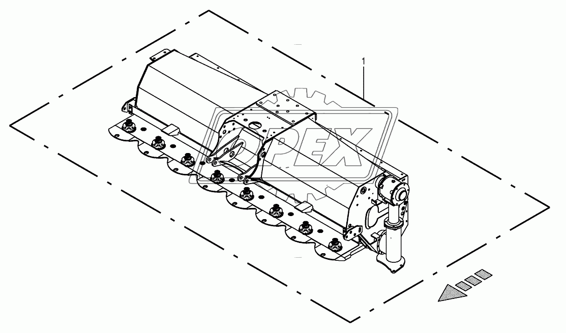 Per mower unit lateral (CRI)