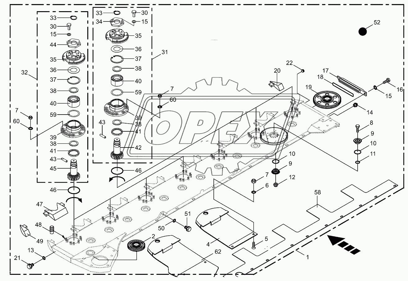 Cutter bar-SafeCut INSIDE-front/lateral