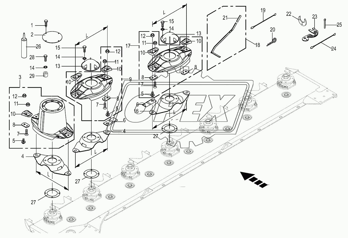 Blade quick coupler-front