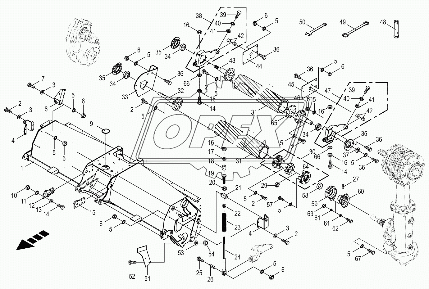 Roller cond. housing/Roller-lateral