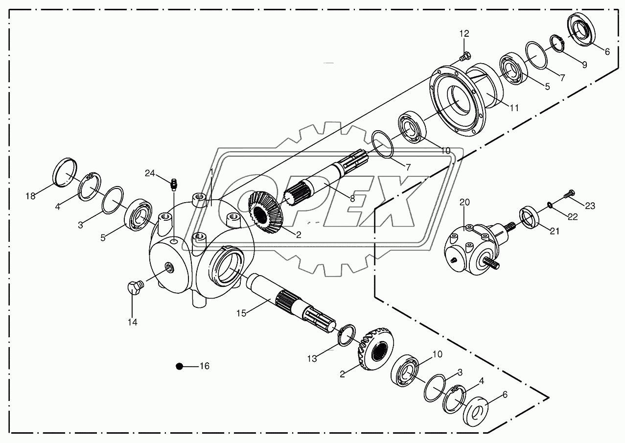 Main gearbox-left