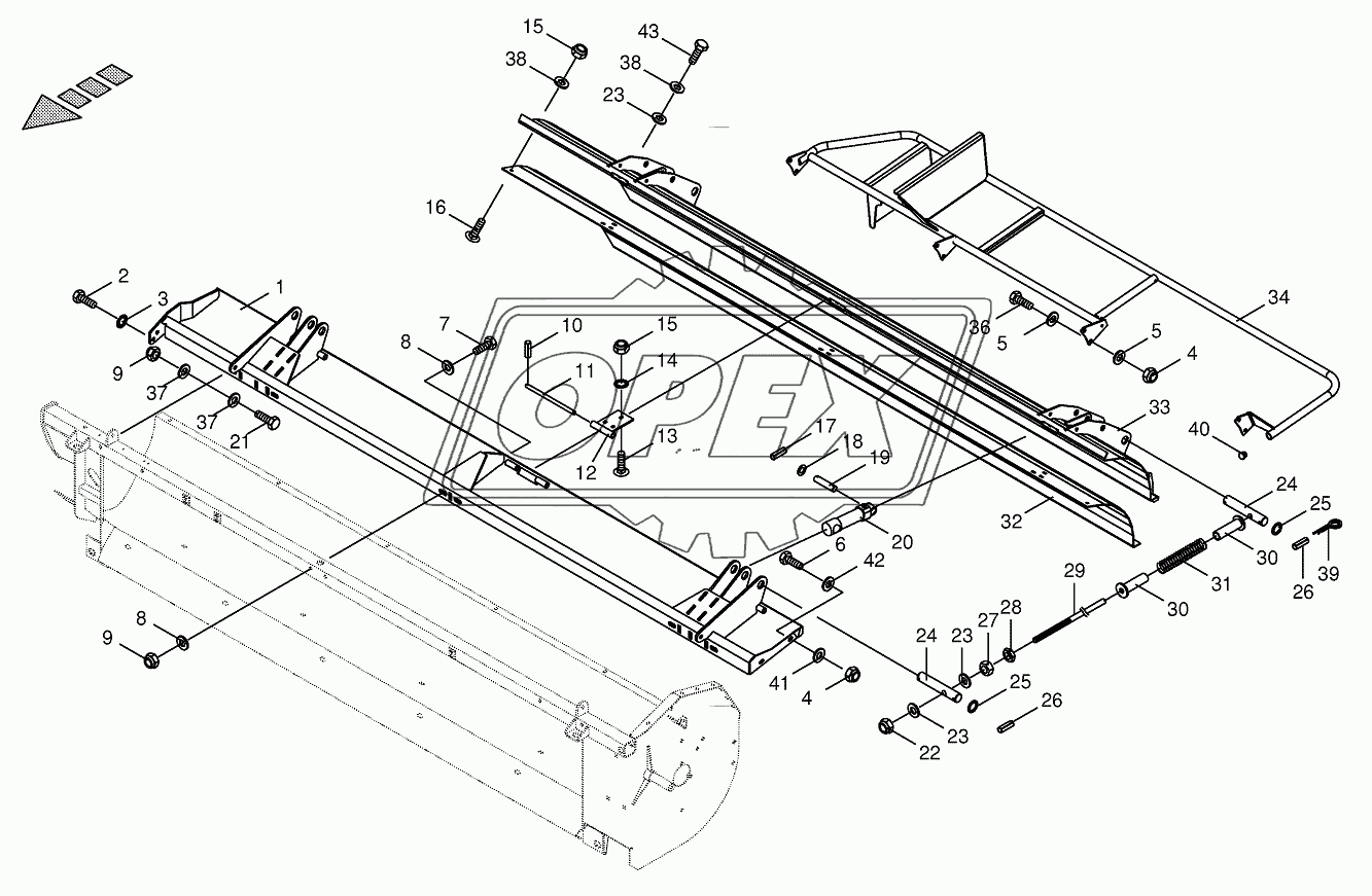 Hydraulic auger hood