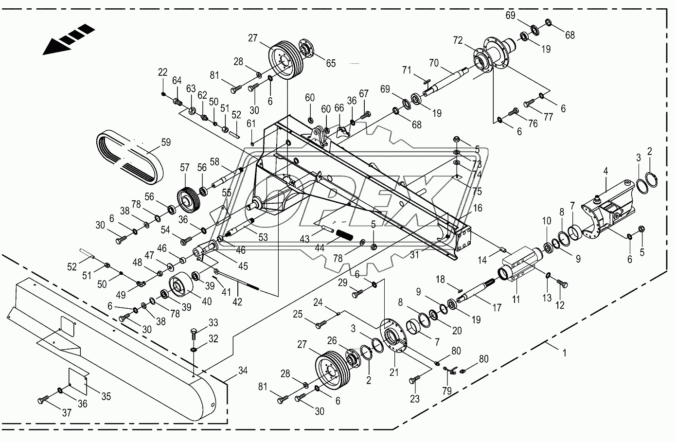 Control lever-left