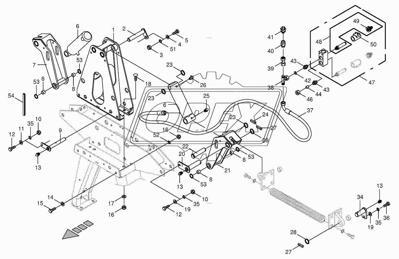 Separated spring compensation