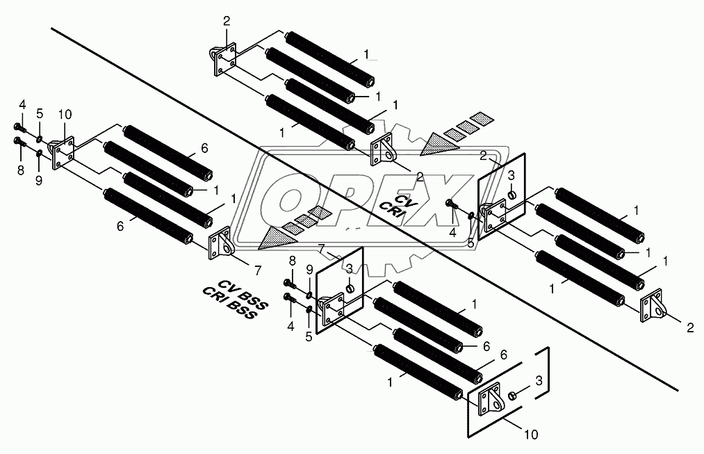 Separated spring compensation-Tension spring