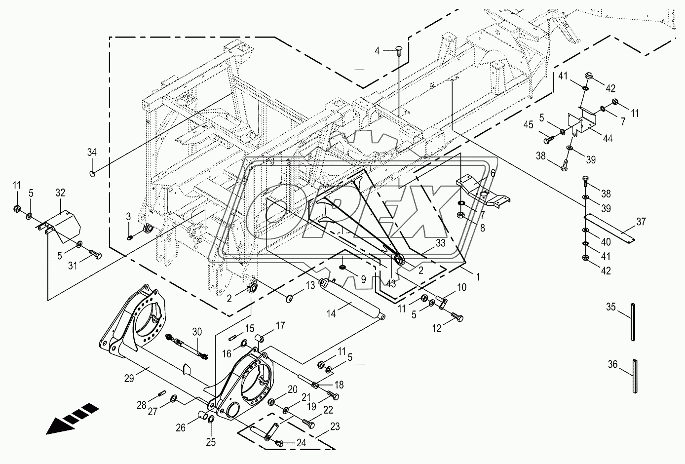 Frame/axle