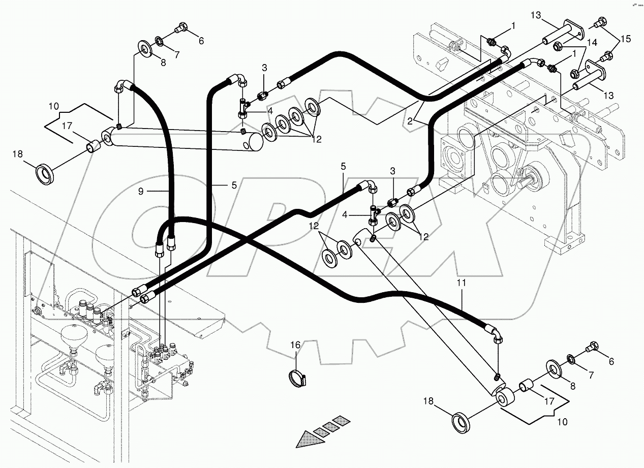 Working hydraulics - hydraulic ram
