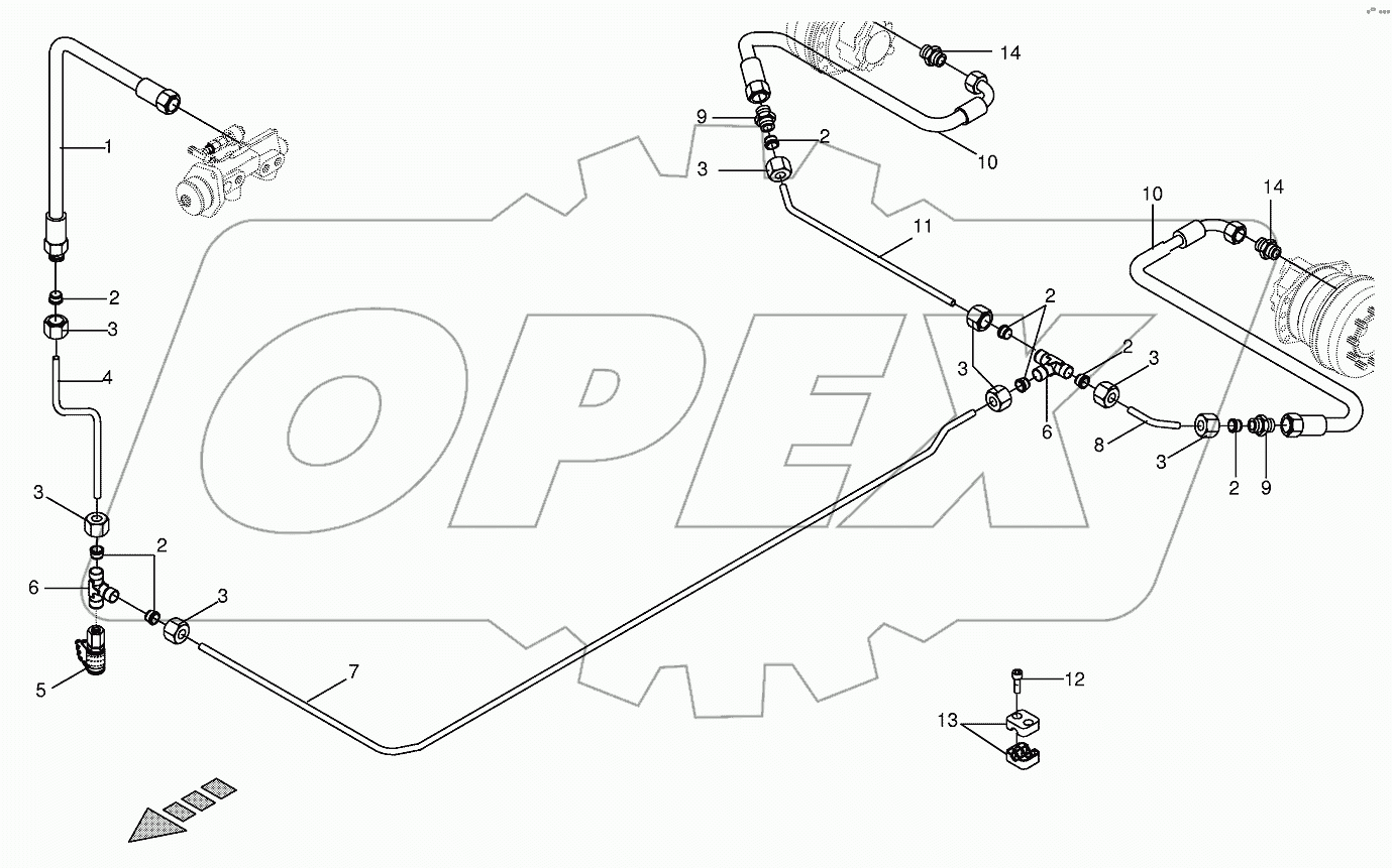 Brake line - back