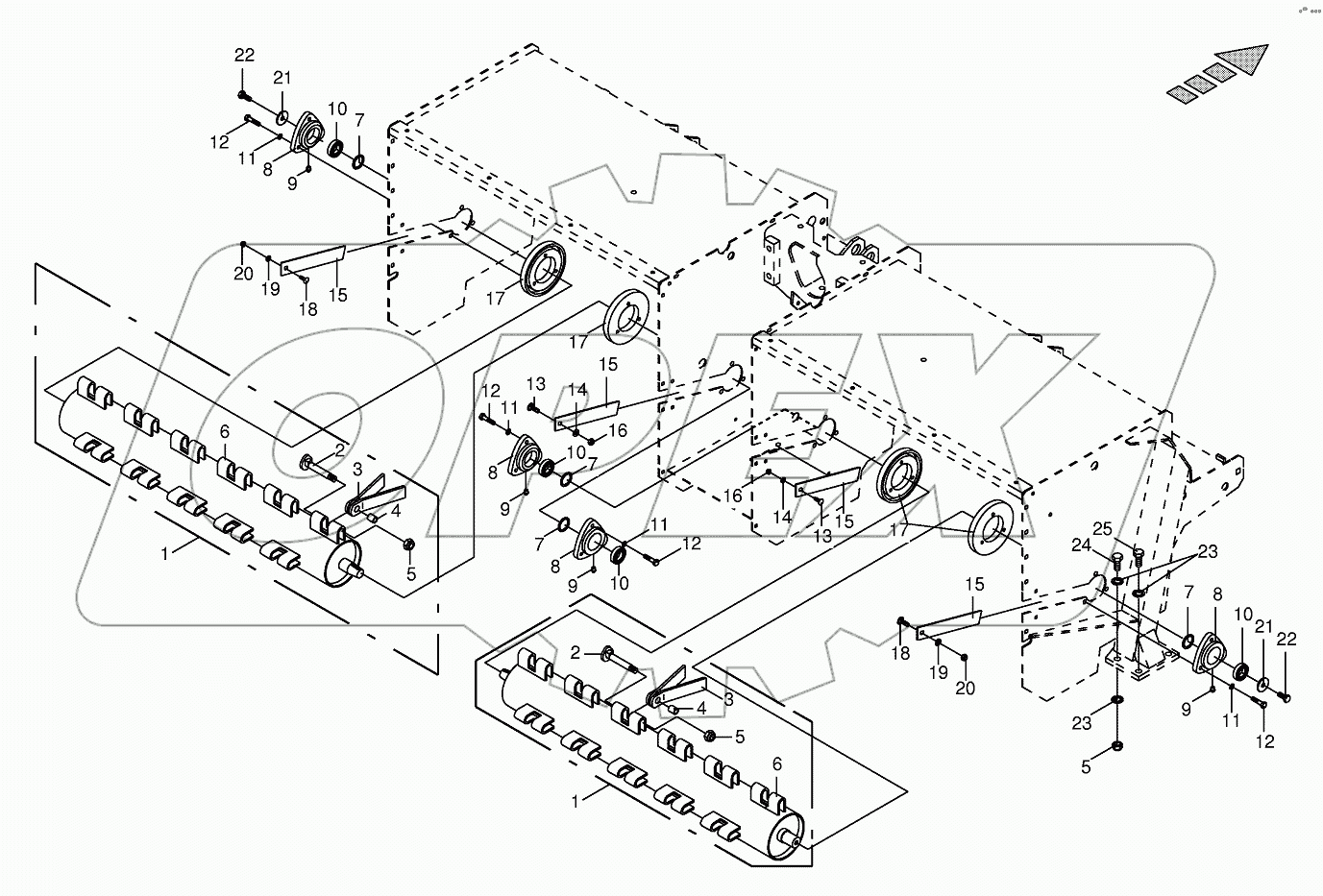 Finger rotor, assembled (CV)