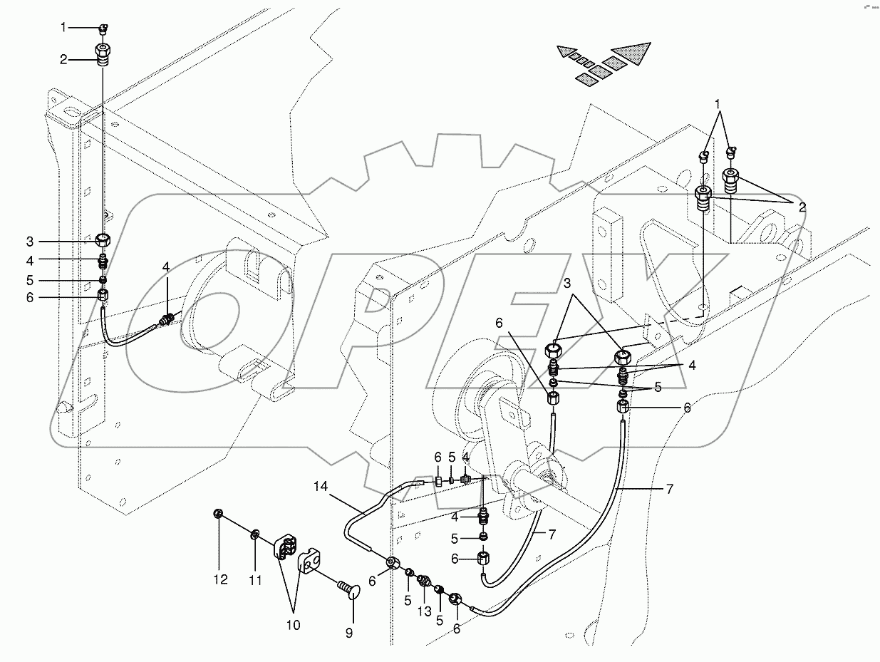 Lubricating line - grease (BSS)