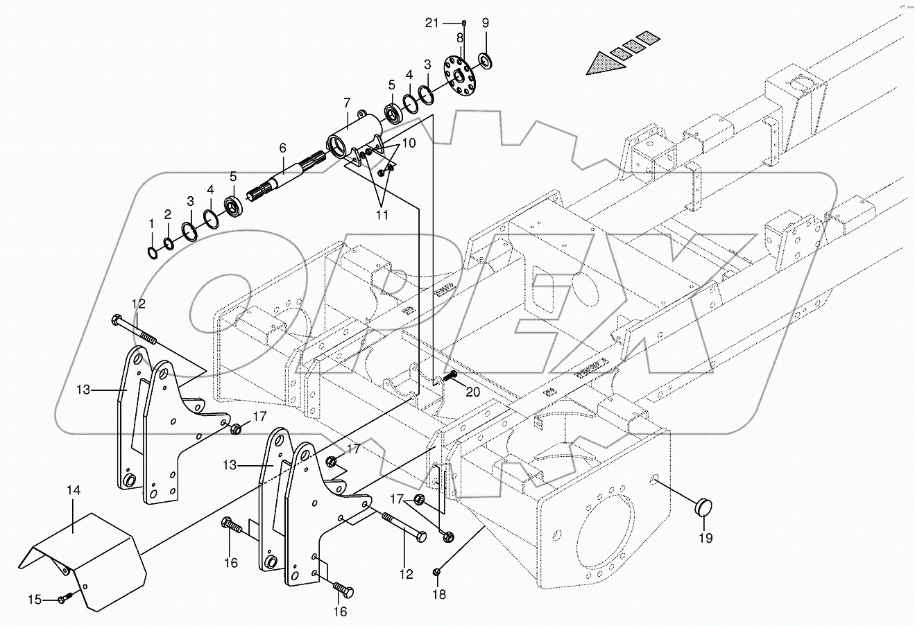Front auxiliary pto.stub