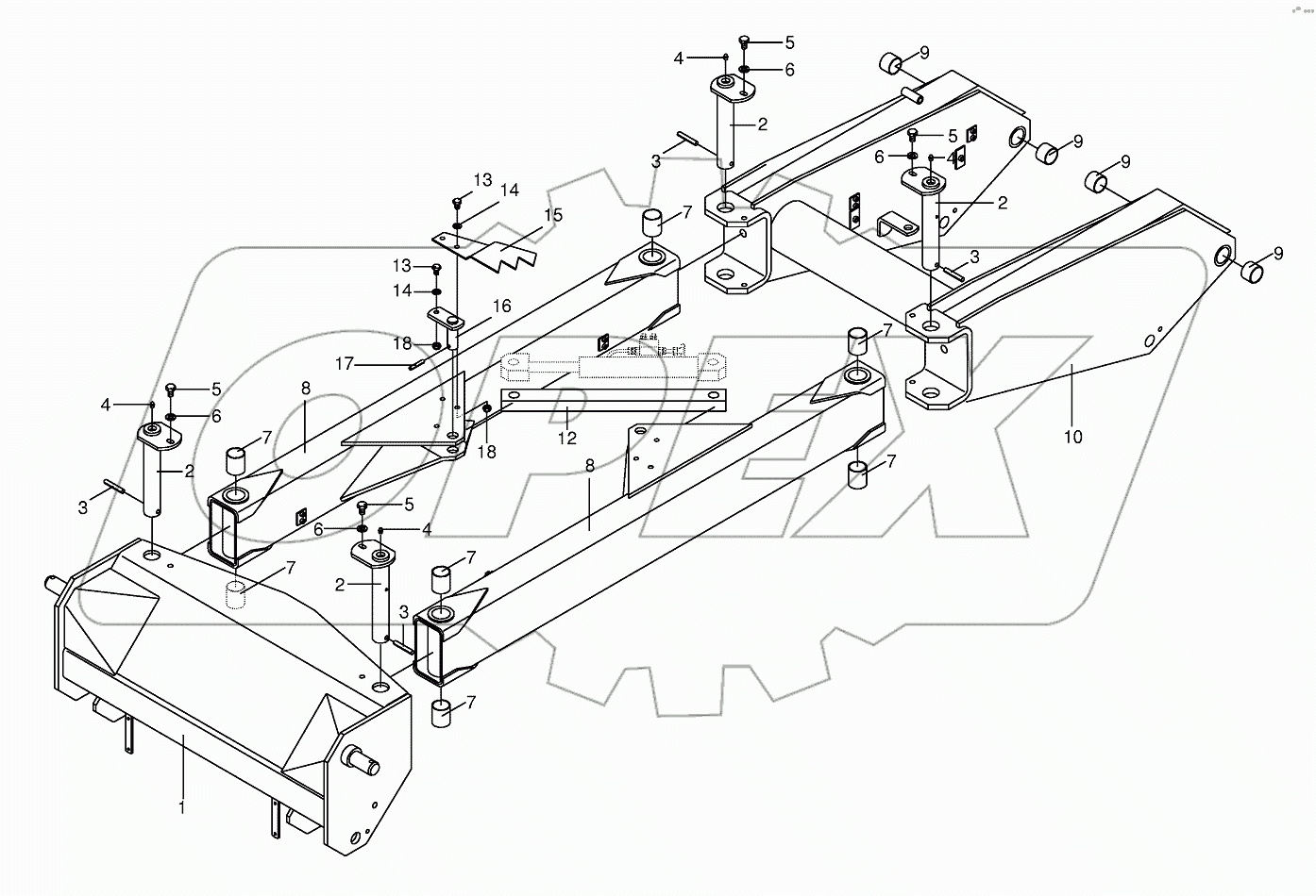 Front arm installed (slope)