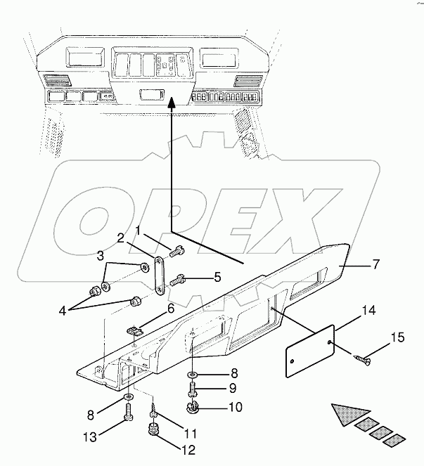 Instrument console - cab roof