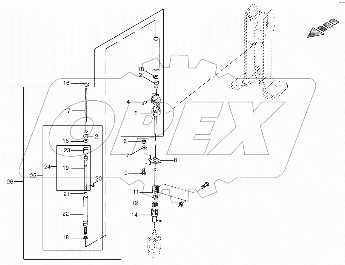 Steering column - steering wheel shaft