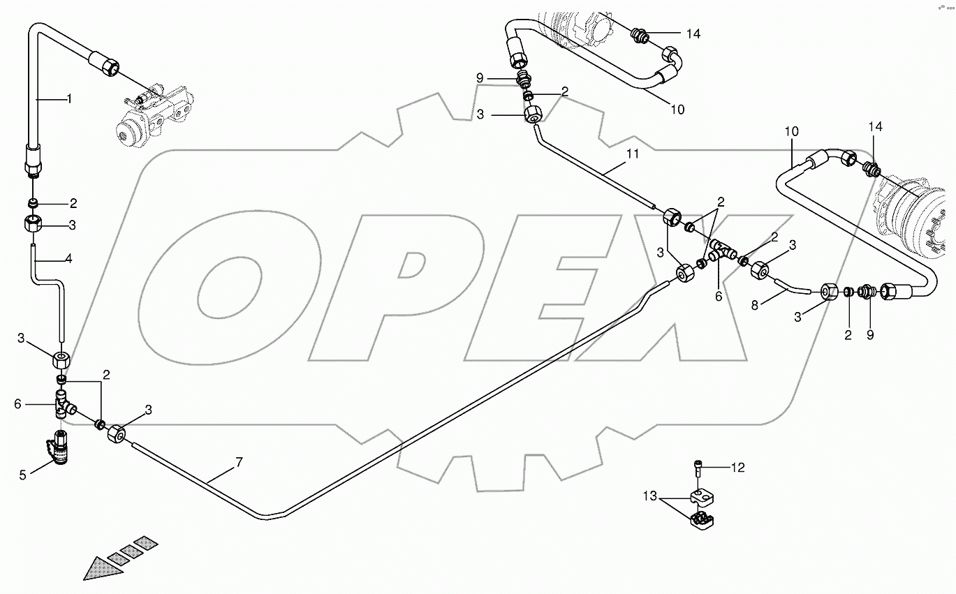Brake line - back